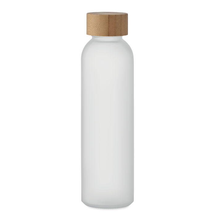 Bouteille verre dépoli personnalisable 500ml ABE blanc transparent